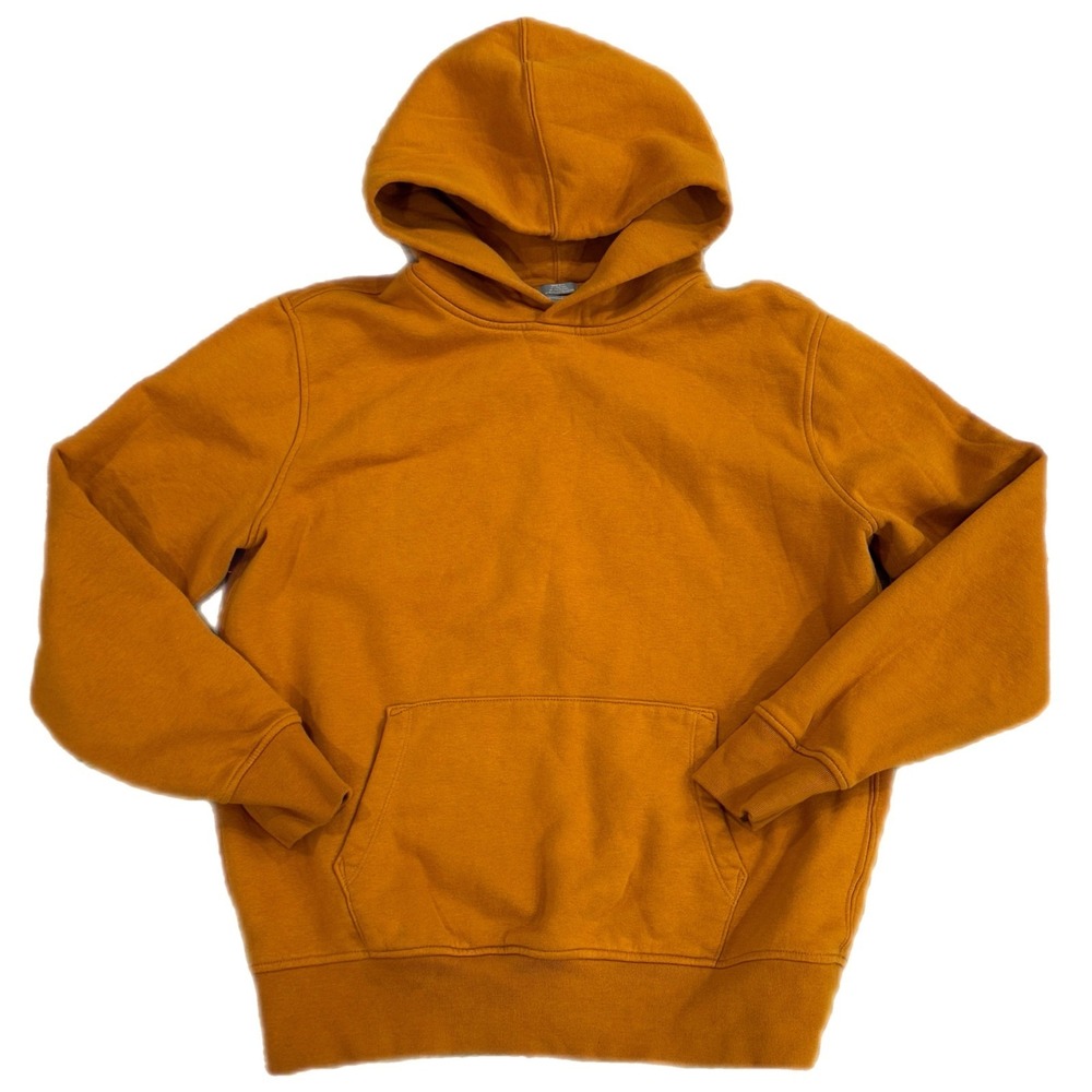 Gap Sweats Hoodie Autumn Orange Blank Pullover Sweatshirt Unisex Men's Medium